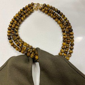 Ralph Lauren tube stretch top w/attached necklace